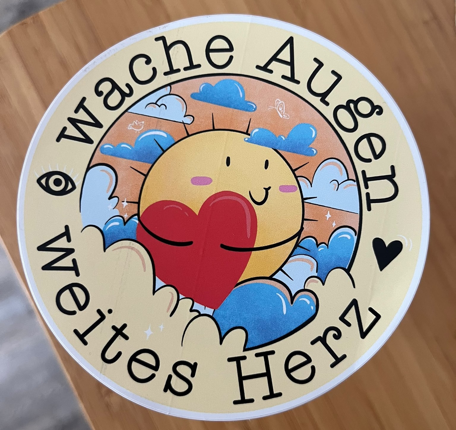 Sticker Wache Augen Weites Herz